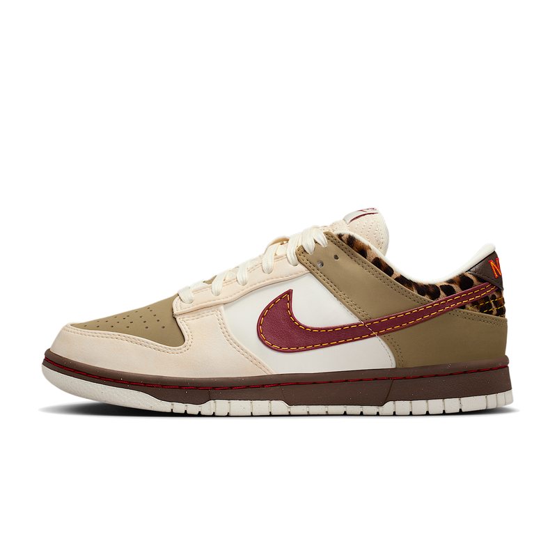 Leopard Court Low - Khaki Red