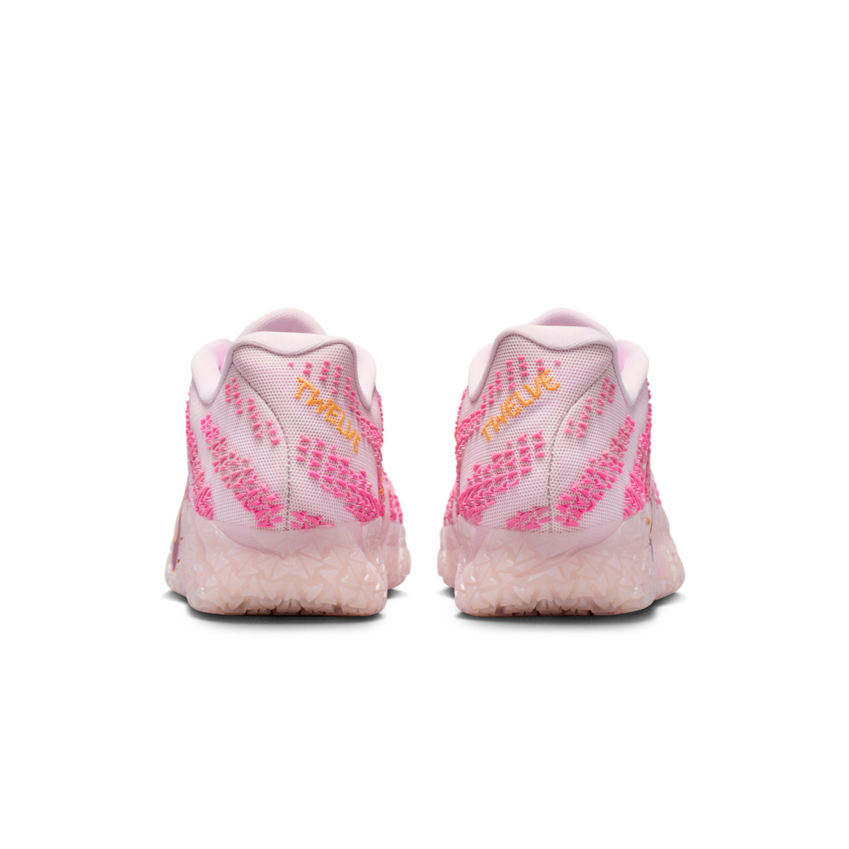 Ja 3 Basketball Shoes Jelly Bean / Pink Foam / Silt Red HF2794-601 - rear pair view
