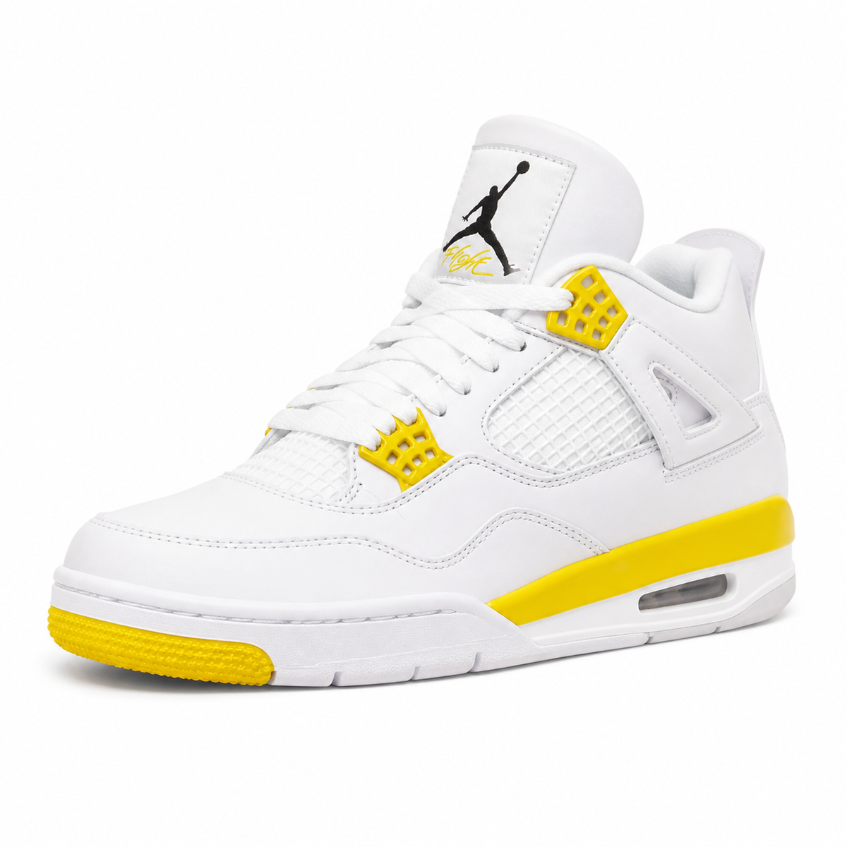 JA 4 Retro “Vivid Sulfur” white and vivid yellow sneaker - product view 1