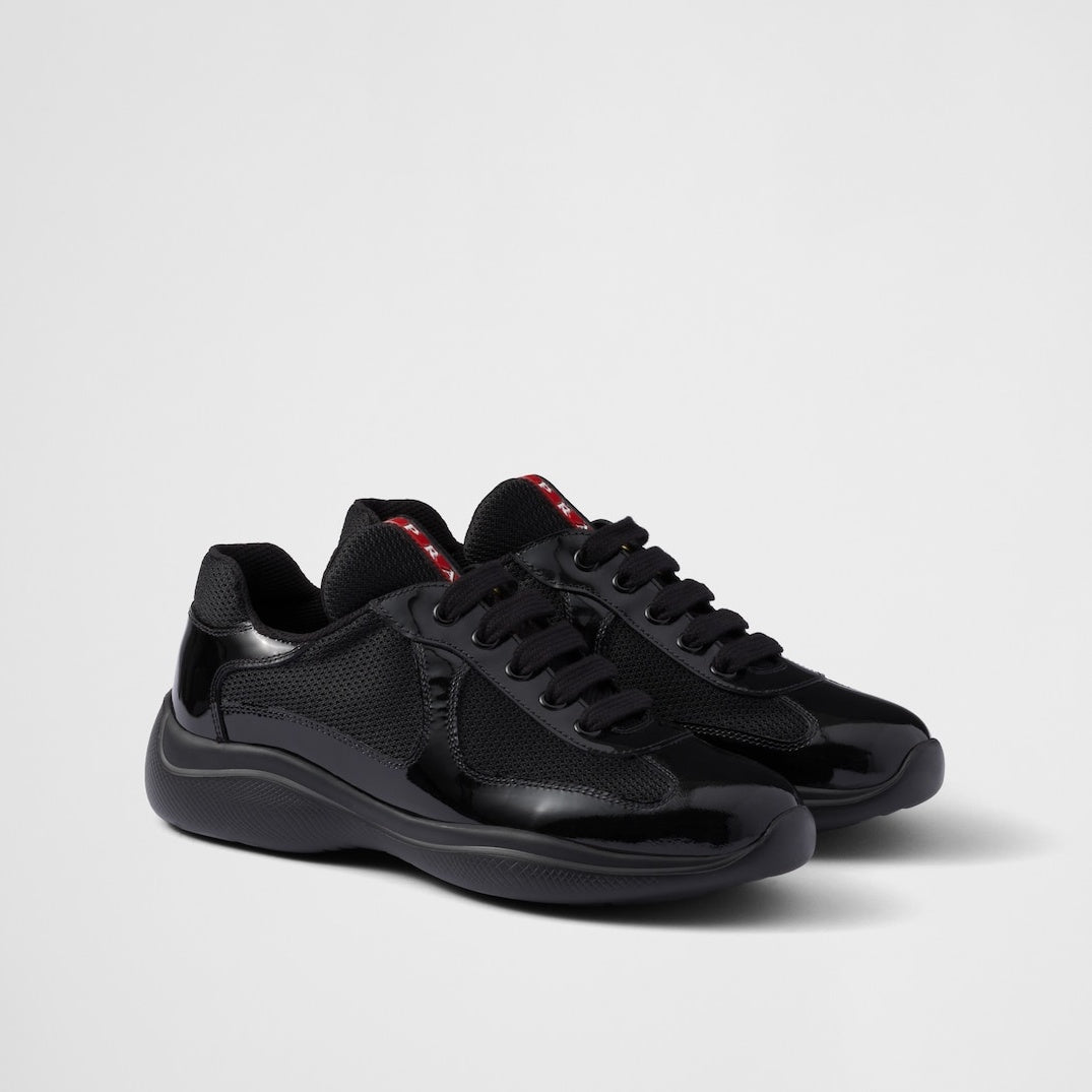 Violet Patent Mesh Runner Sneakers