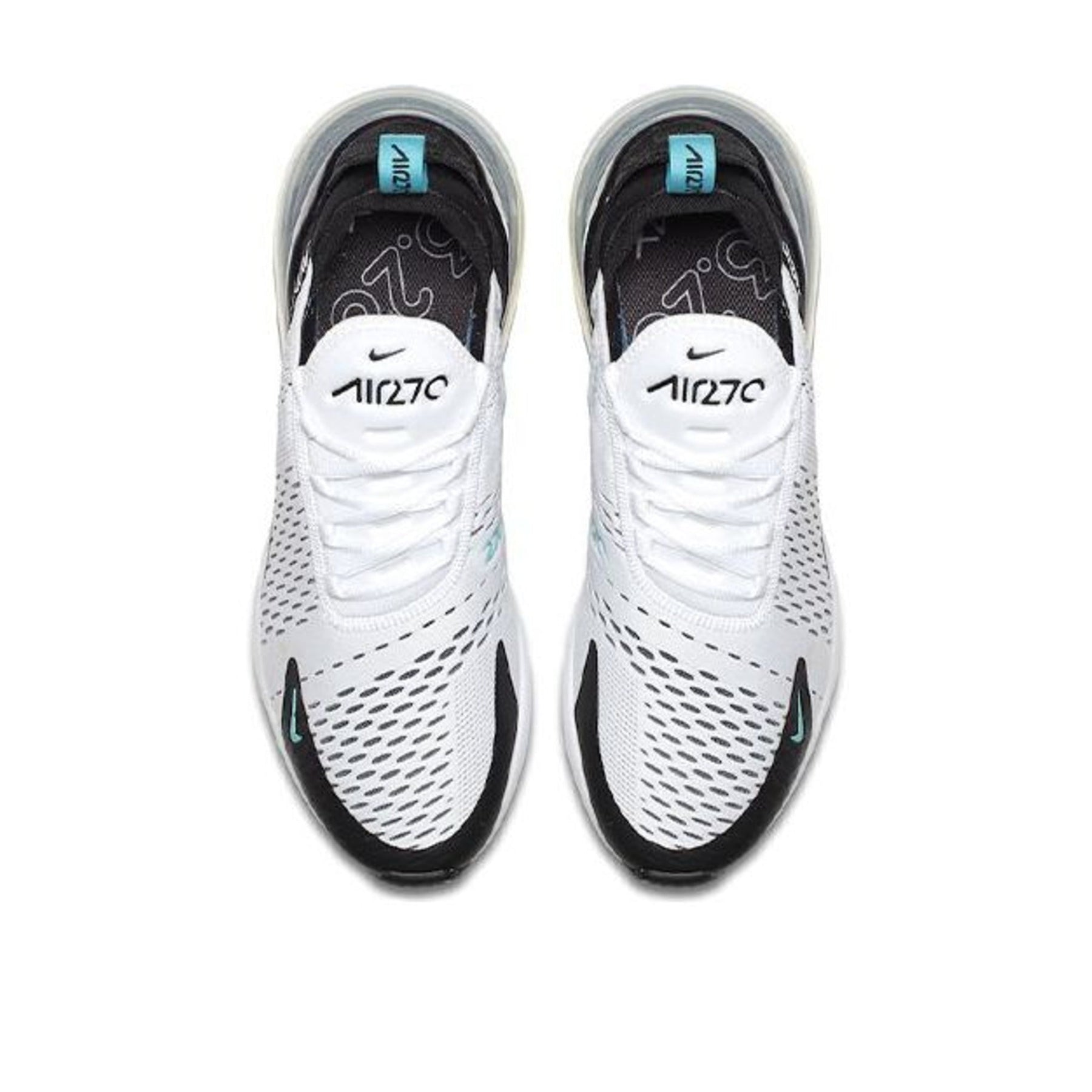 AM 270 Everyday Air Sneakers - White / Black / Dusty Cactus - top view