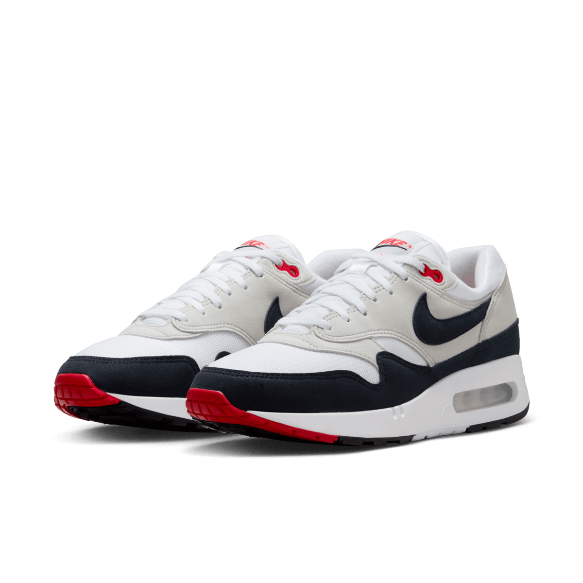 AM1 Big Bubble Dark Obsidian University Red pair view