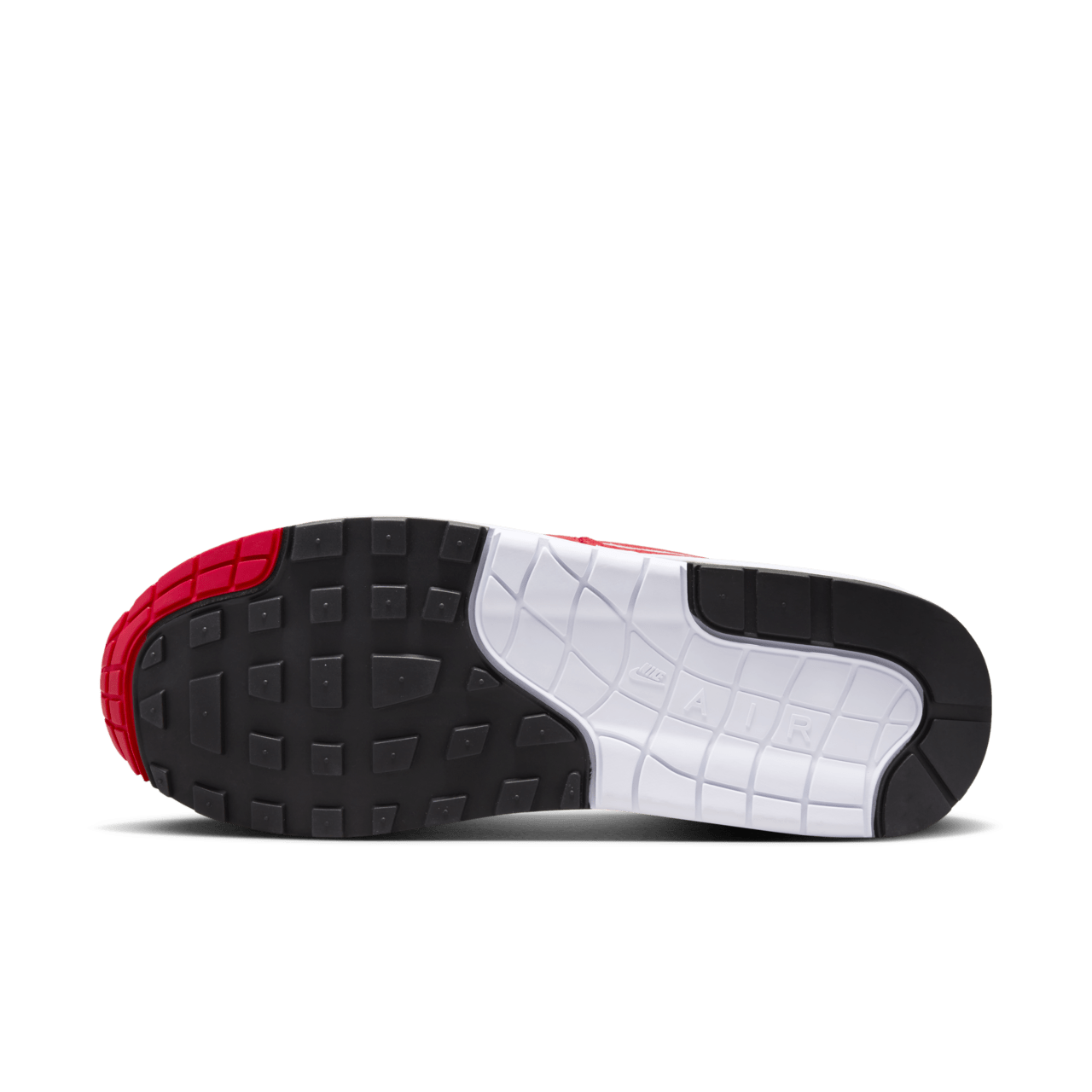 AM1 Big Bubble Sport Red - White / University Red / Light Neutral Grey - outsole view