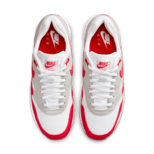 AM1 Big Bubble Sport Red - White / University Red / Light Neutral Grey - top pair view