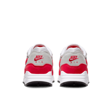 AM1 Big Bubble Sport Red - White / University Red / Light Neutral Grey - rear pair view