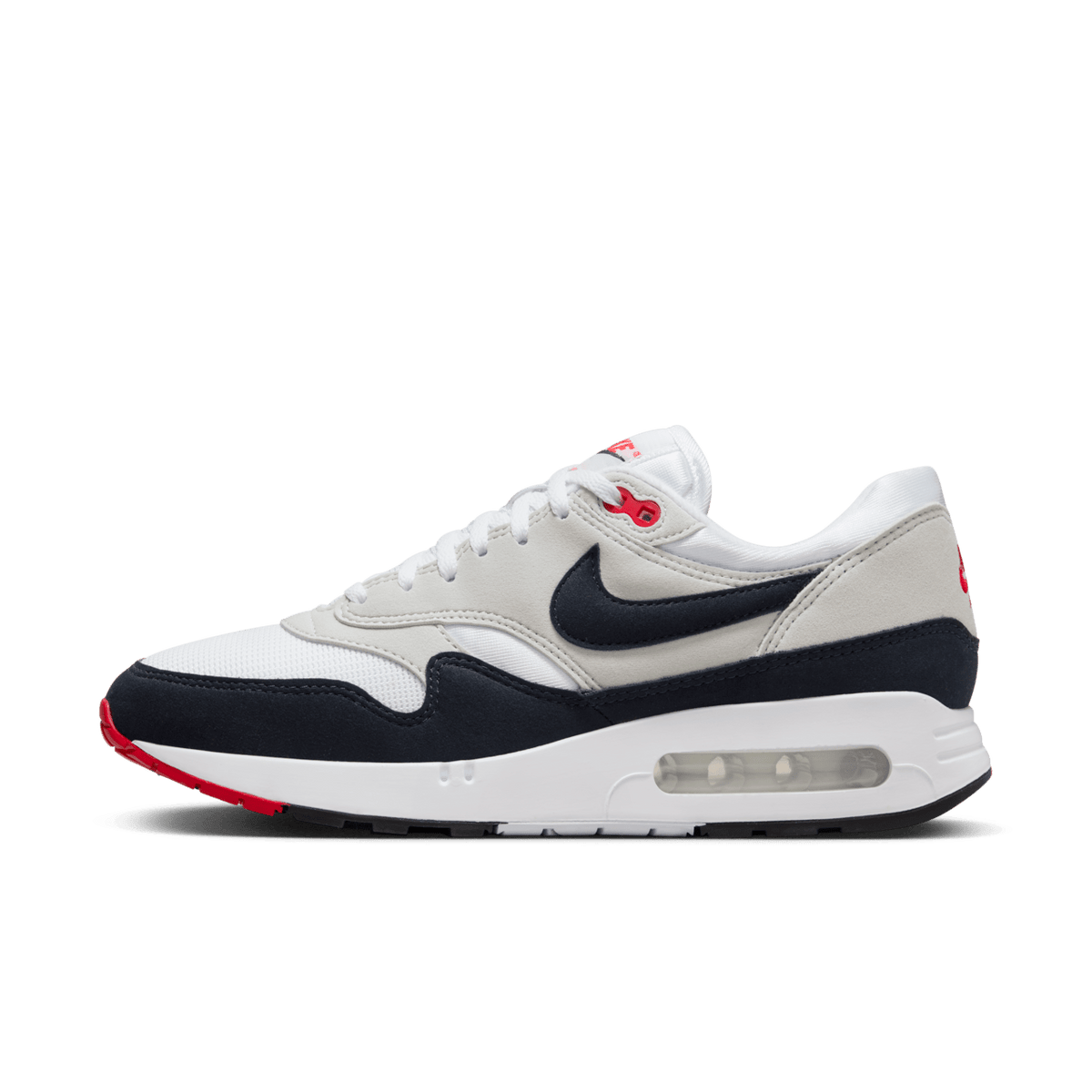 AM1 Big Bubble Dark Obsidian University Red lateral view