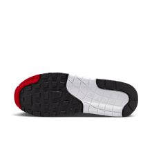 AM1 Big Bubble Dark Obsidian University Red outsole view