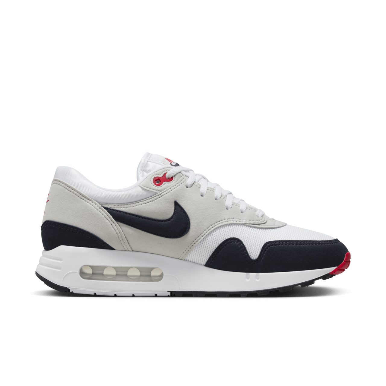 AM1 Big Bubble Dark Obsidian University Red medial view
