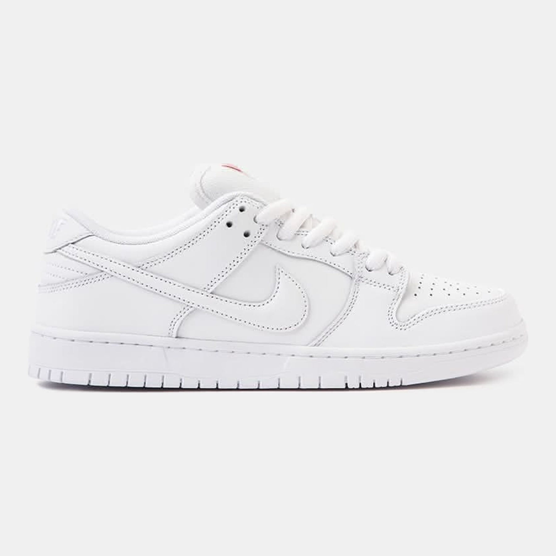 Dunk Low Pro ISO Triple White / Orange Label - Triple White / Orange Label - centered lateral side view
