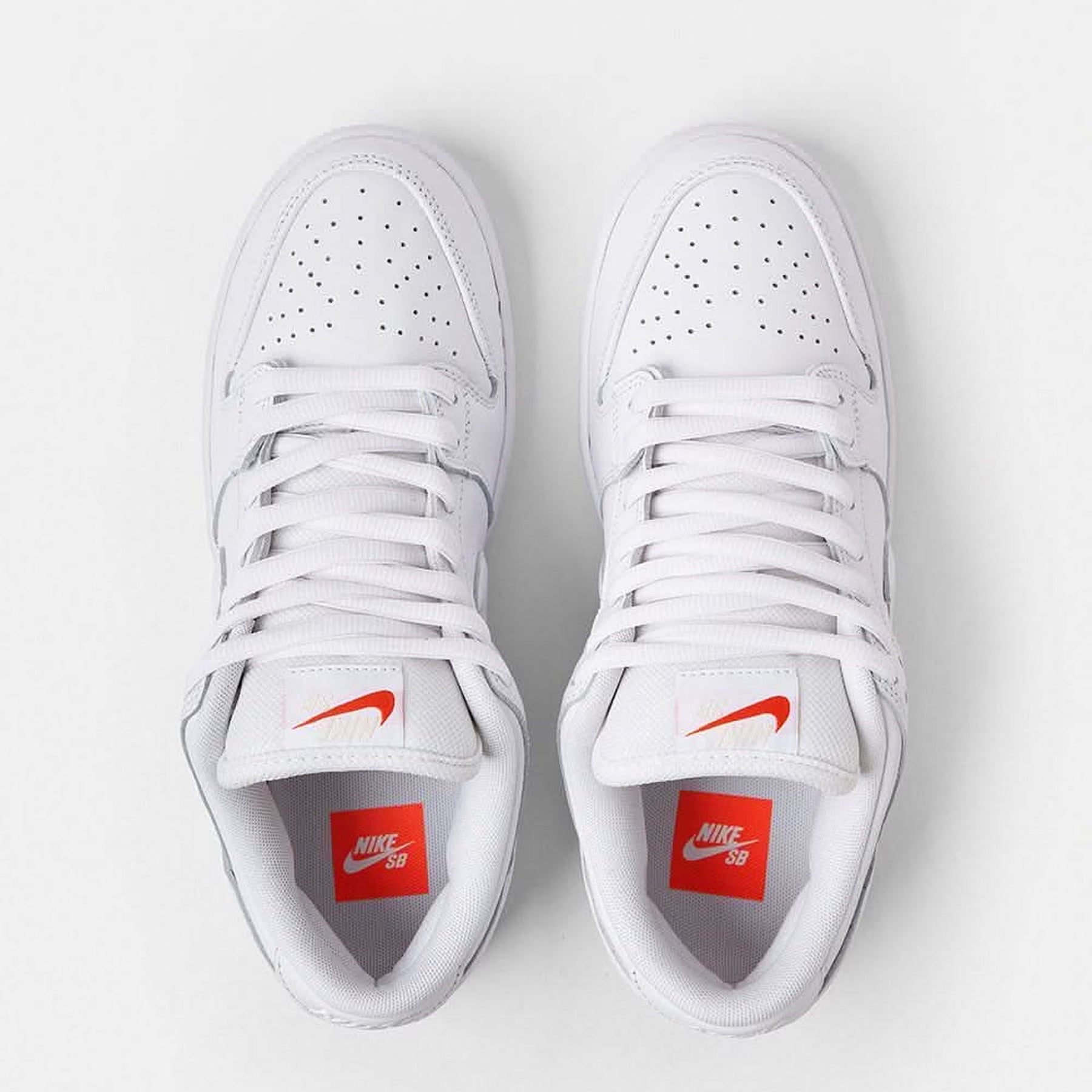 Dunk Low Pro ISO Triple White / Orange Label - Triple White / Orange Label - top pair view