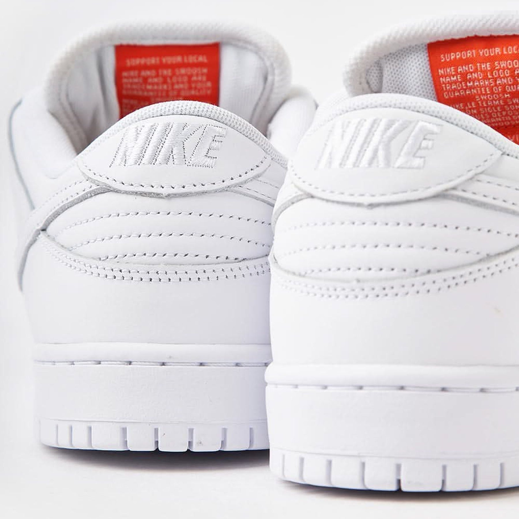 Dunk Low Pro ISO Triple White / Orange Label - Triple White / Orange Label - rear pair view