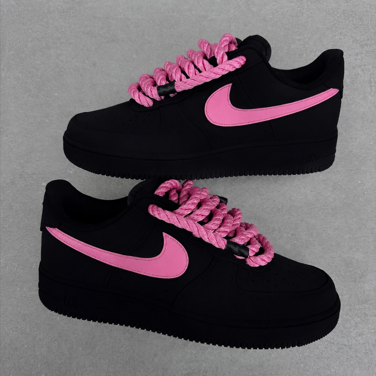Custom AIR FORCE 1 - Blackest (with Gold Details)