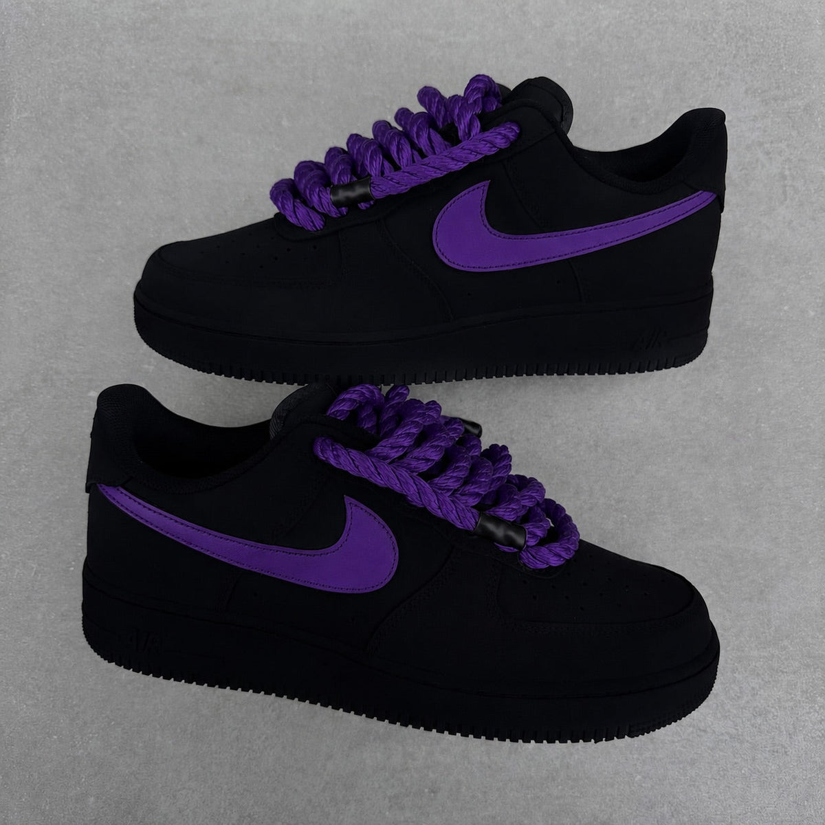 Custom AIR FORCE 1 - Blackest (with Gold Details)