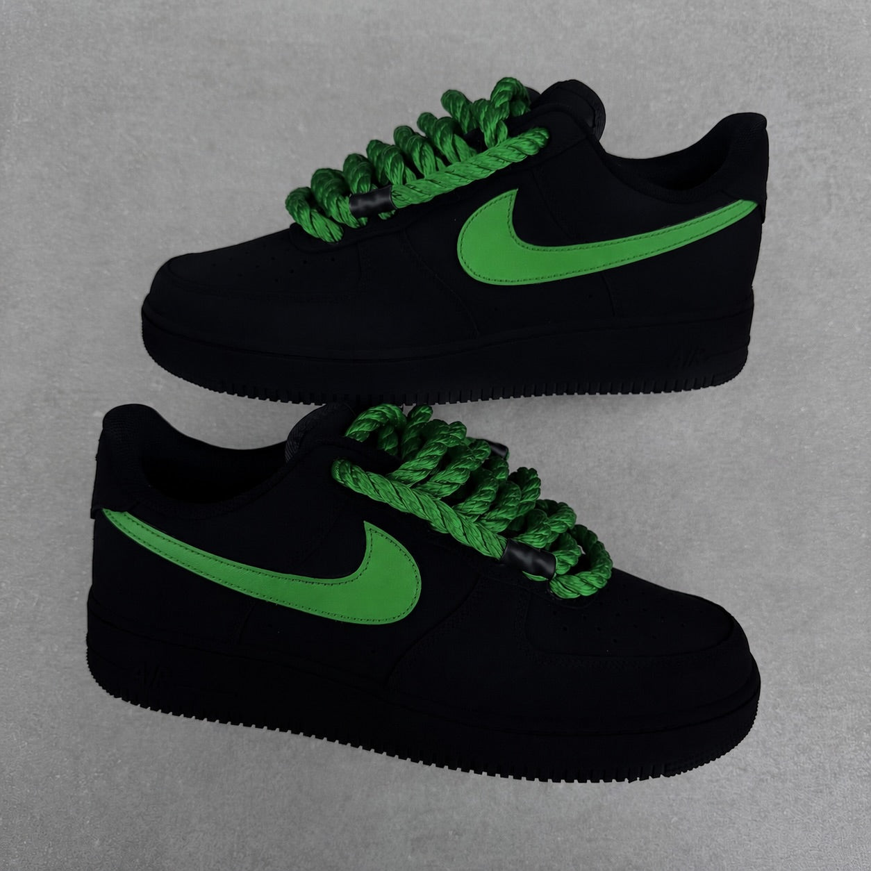 Custom AIR FORCE 1 - Blackest (with Gold Details)