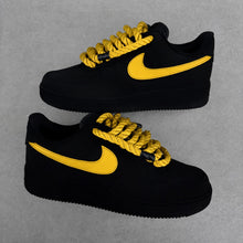 Custom AIR FORCE 1 - Blackest (with Gold Details)