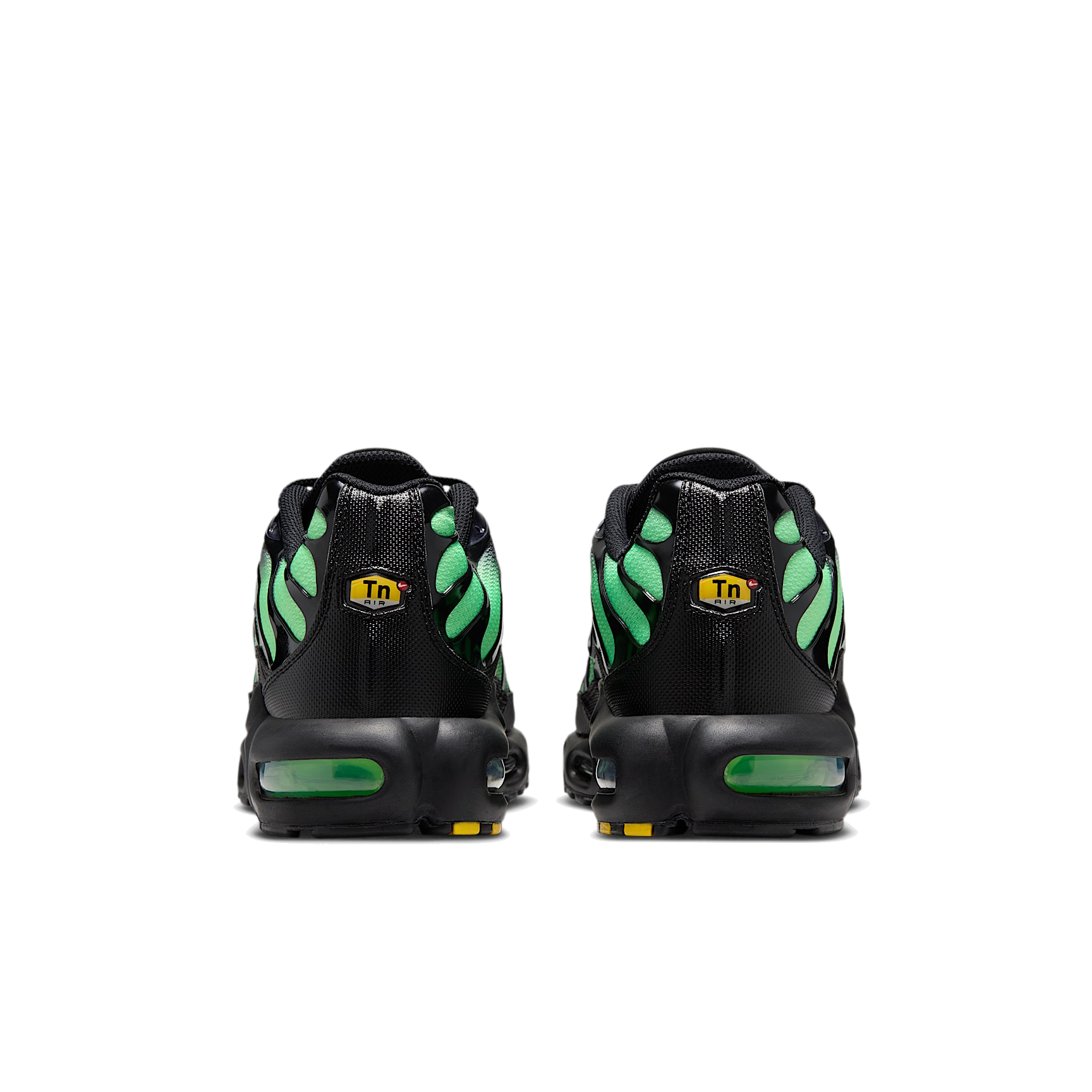 Air Max Plus Black Illusion Green - Black / Illusion Green - rear pair view