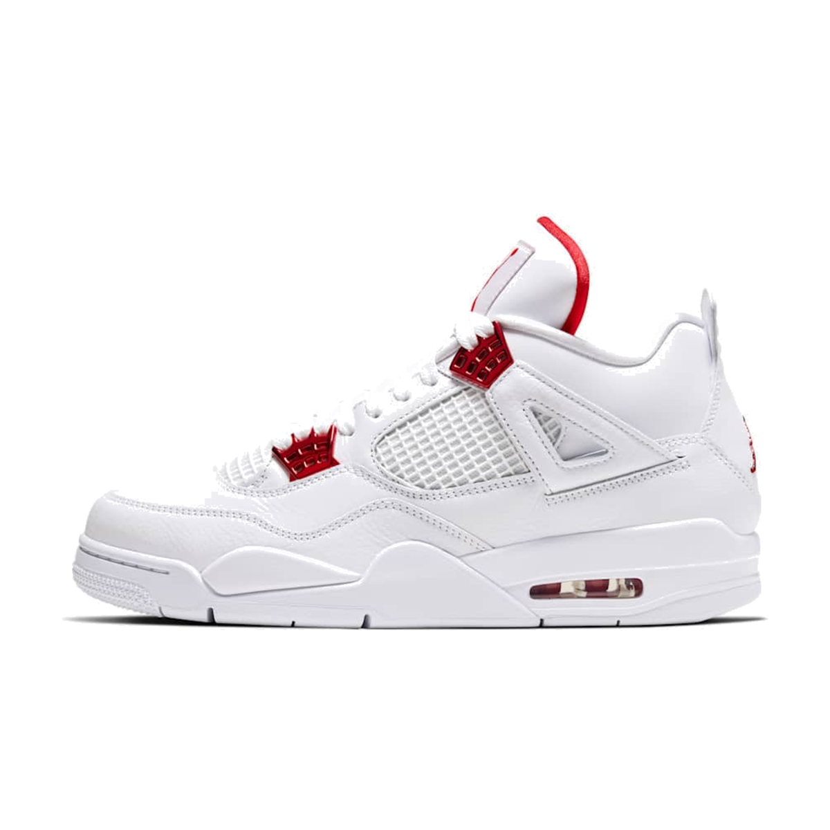 AJ4 Retro Red Metallic CT8527-112 - medial or three-quarter side view