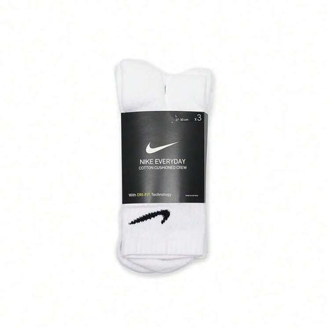 White crew socks in retail packaging